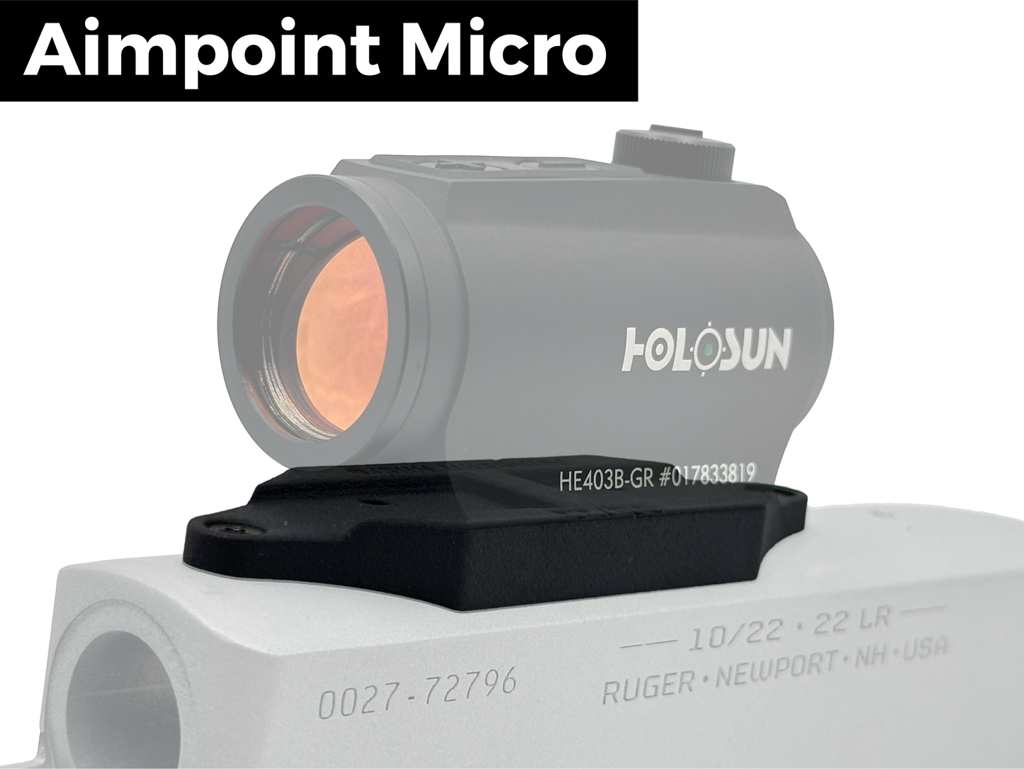 LowPro™ Low-Profile Aimpoint Micro Red Dot Mount for Ruger 10/22