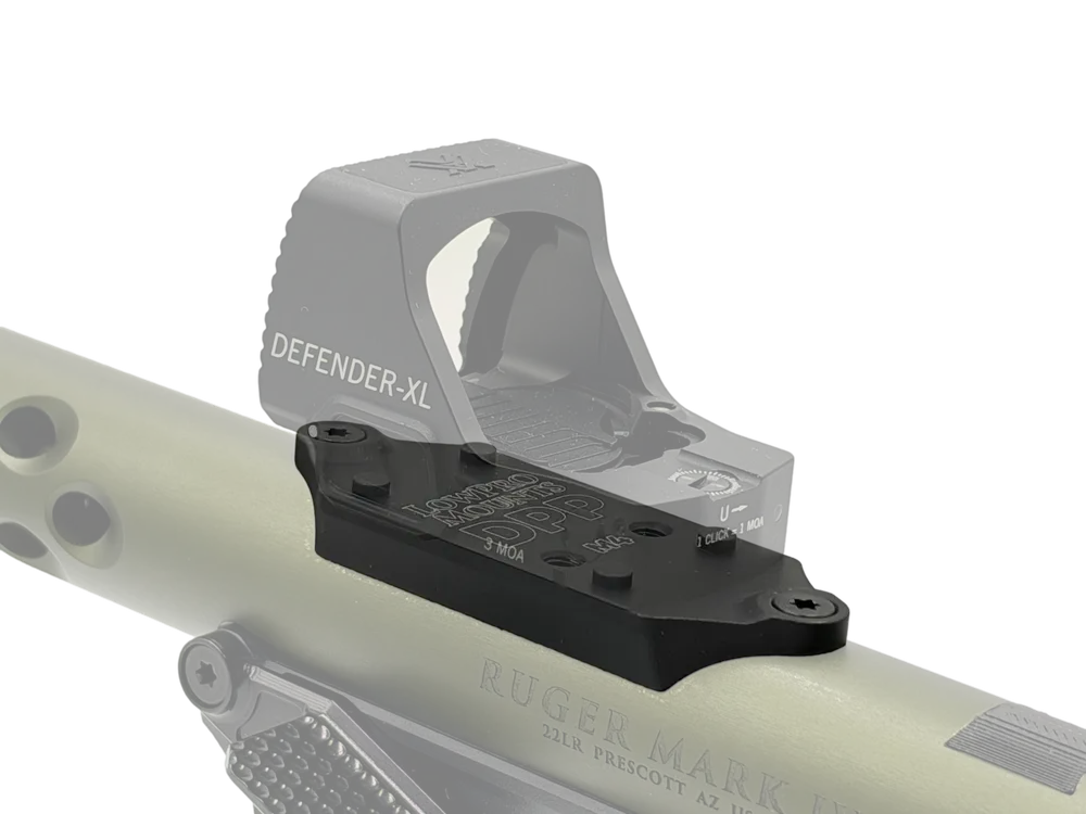 LowPro™ Low-Profile Aluminum DeltaPoint Pro (DPP) Red Dot Mount for Ruger Mark III & IV