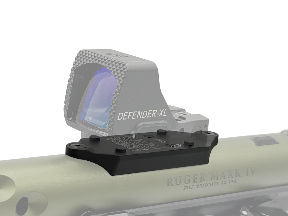 LowPro™ Low-Profile Aluminum DeltaPoint Pro (DPP) Red Dot Mount for Ruger Mark III & IV
