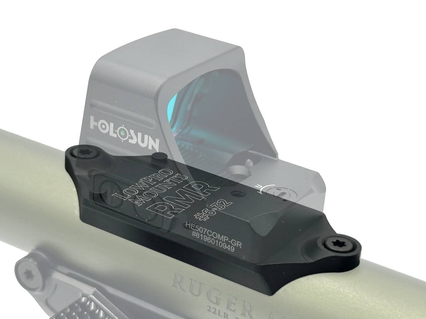 LowPro™ Low-Profile Aluminum RMR Red Dot Mount for Ruger Mark I/II/III/IV