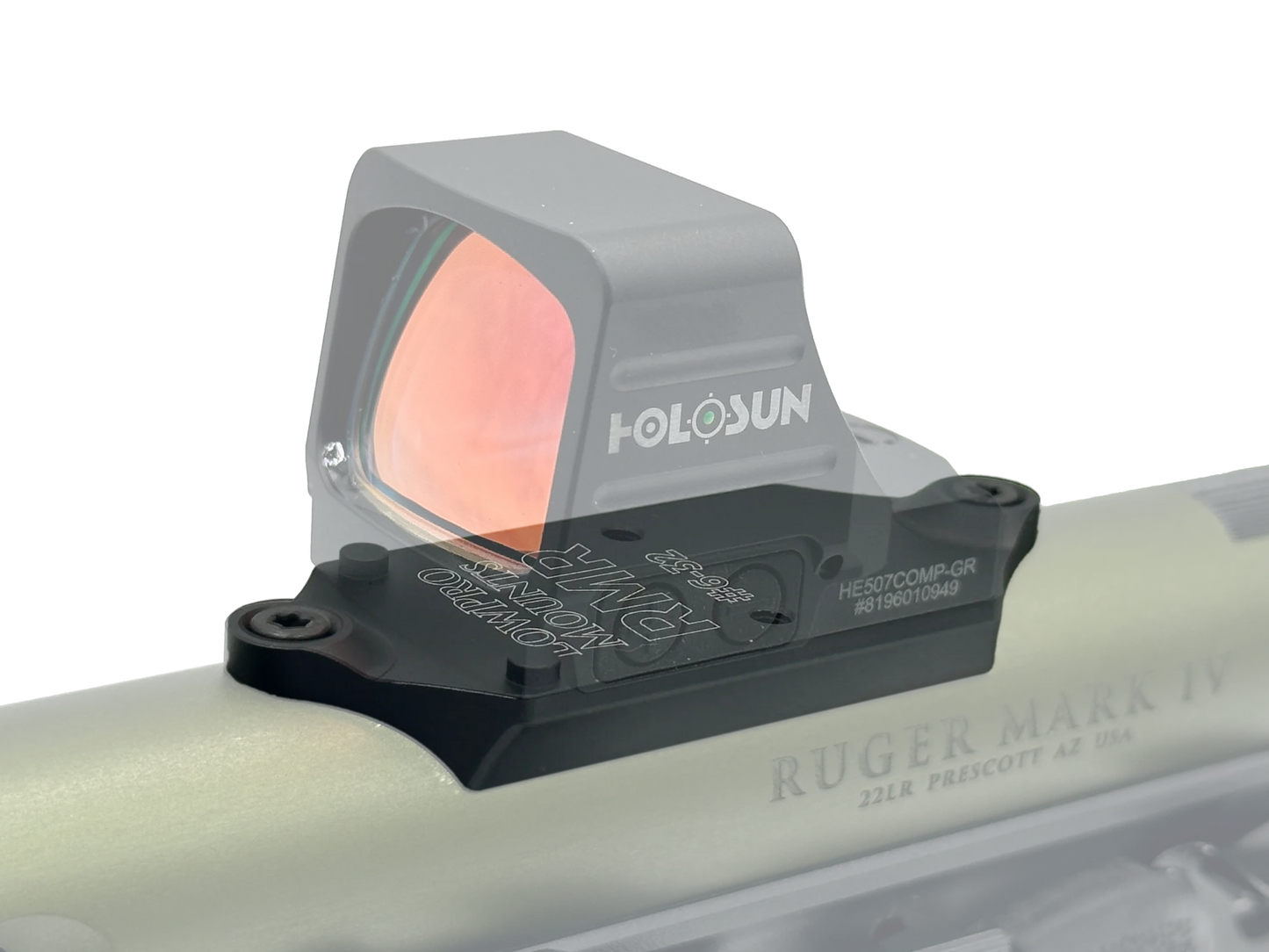 LowPro™ Low-Profile Aluminum RMR Red Dot Mount for Ruger Mark I/II/III/IV