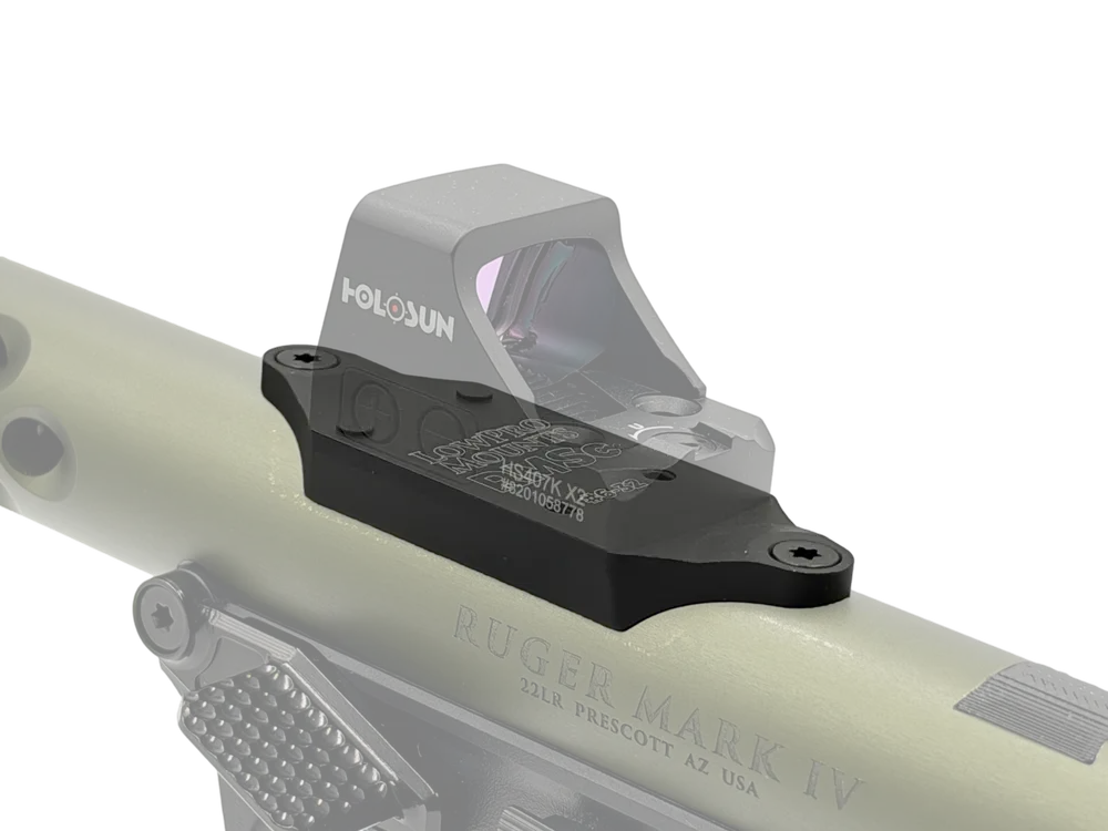 LowPro™ Low-Profile Aluminum RMSc Red Dot Mount for Ruger Mark III & IV
