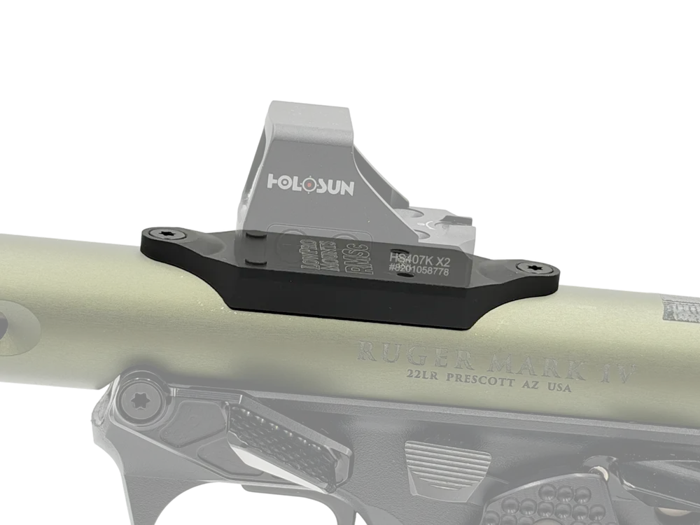 LowPro™ Low-Profile Aluminum RMSc Red Dot Mount for Ruger Mark III & IV