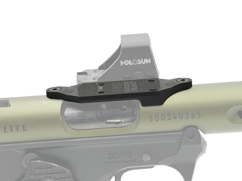 LowPro™ Low-Profile Aluminum RMSc Red Dot Mount for Ruger Mark III & IV