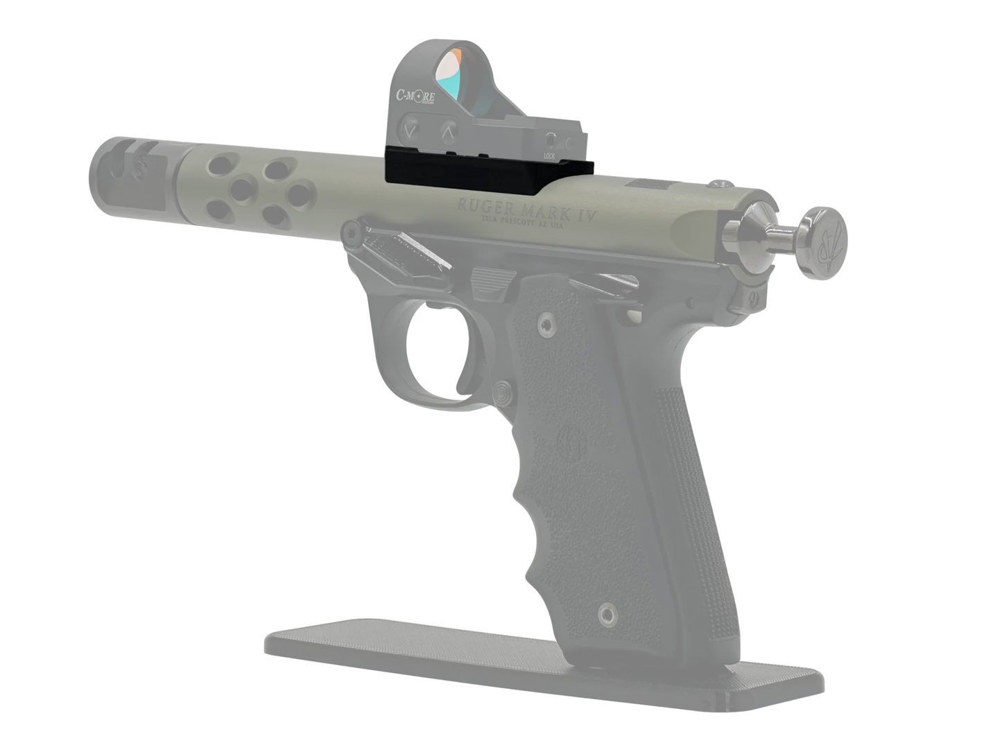 LowPro™ Low-Profile C-More Red Dot Mount for Ruger Mark I/II/III/IV