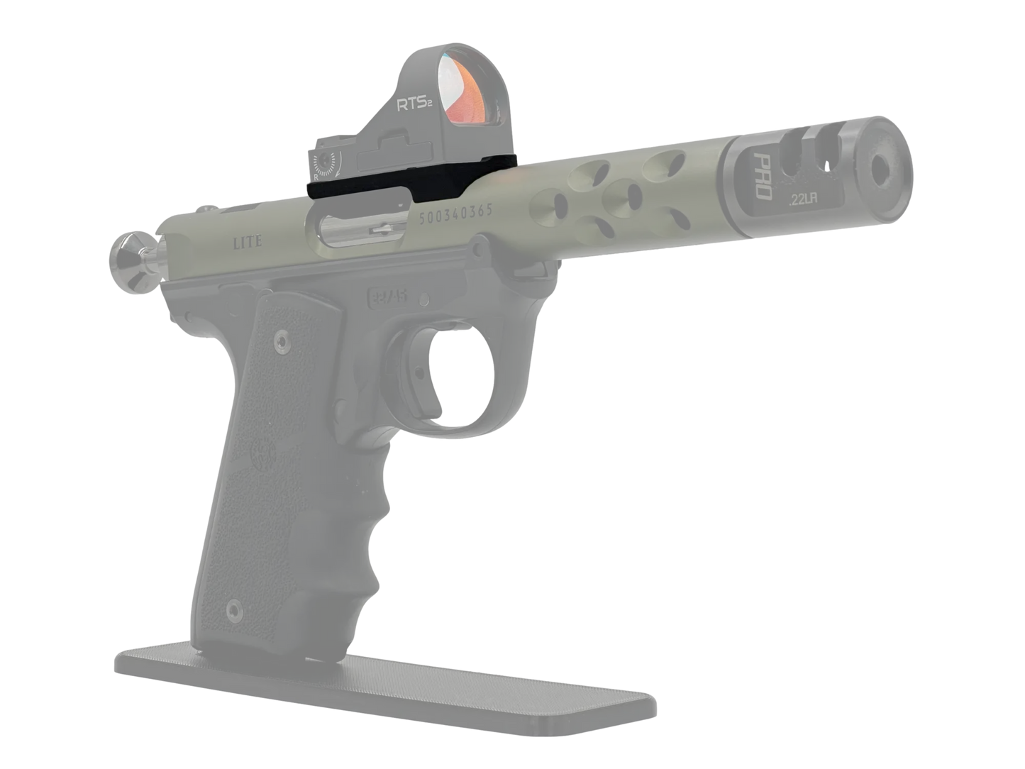 LowPro™ Low-Profile C-More Red Dot Mount for Ruger Mark I/II/III/IV