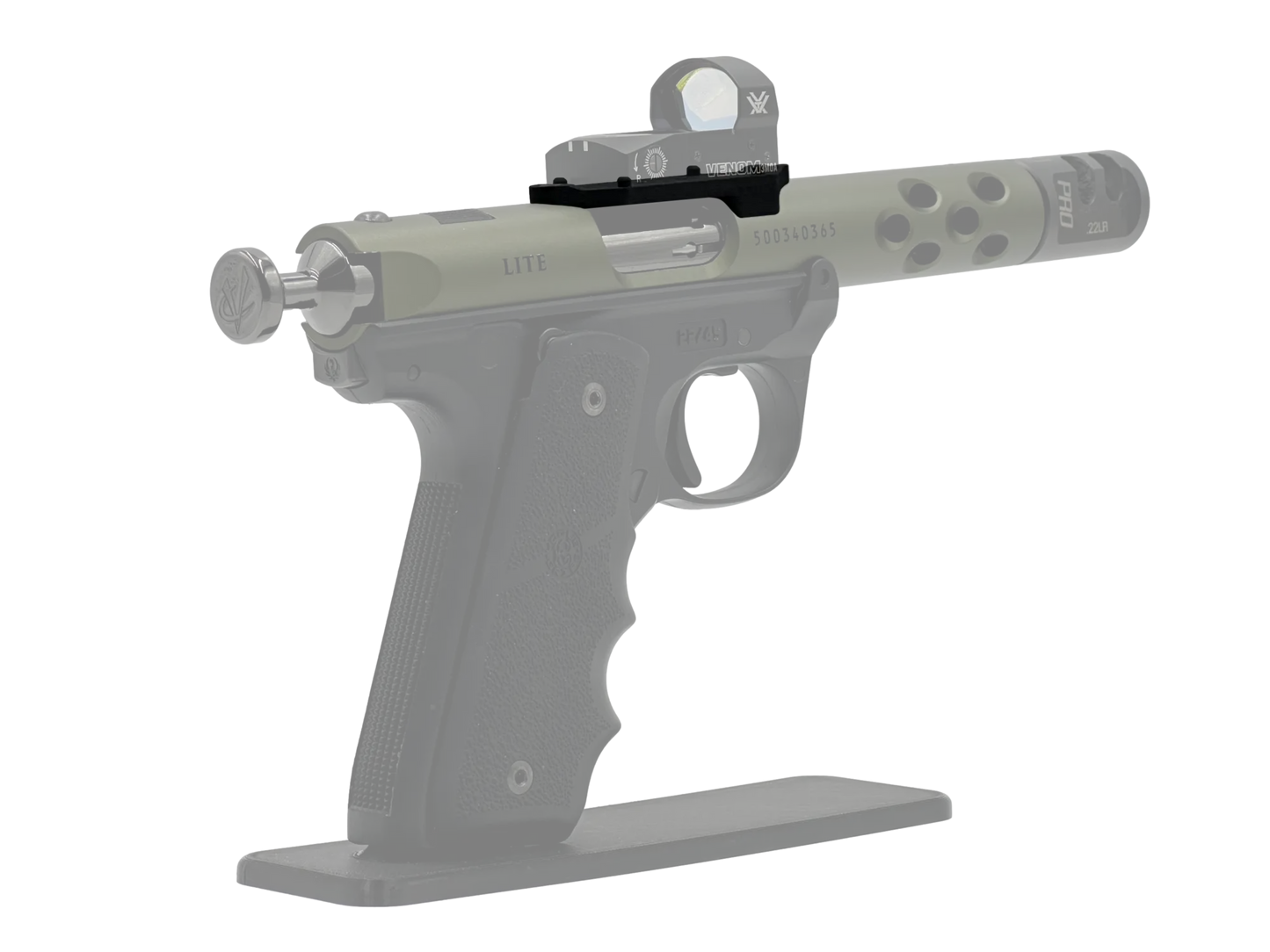 LowPro™ Low-Profile Docter/Noblex Red Dot Mount for Ruger Mark I/II/III/IV