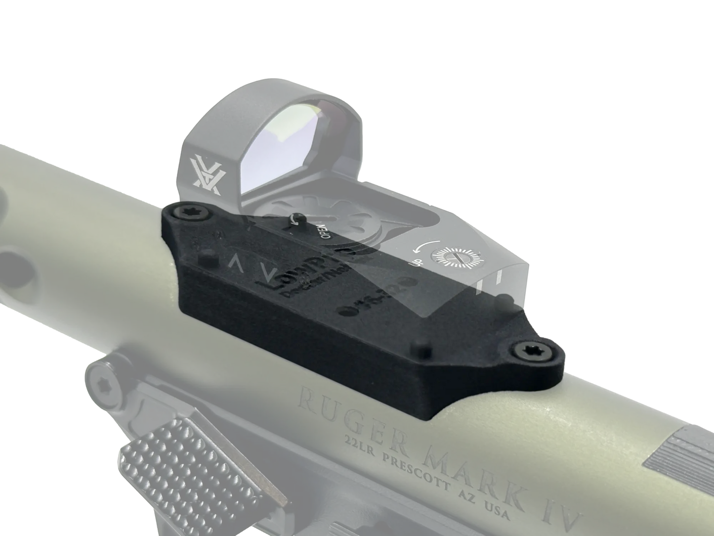 LowPro™ Low-Profile Docter/Noblex Red Dot Mount for Ruger Mark I/II/III/IV