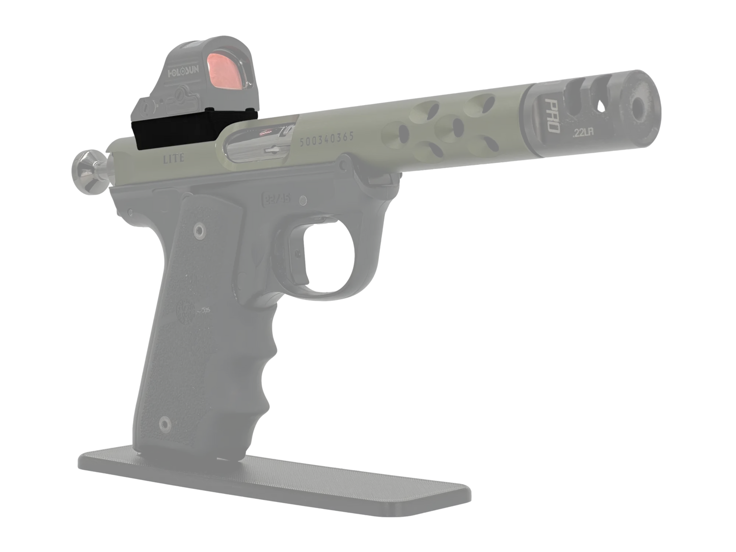 LowPro™ Low-Profile Dovetail RMR Red Dot Mount for Ruger Mark I/II/III/IV