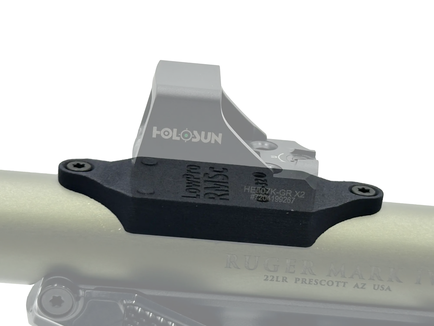 LowPro™ Low-Profile RMSc Red Dot Mount for Ruger Mark I/II/III/IV